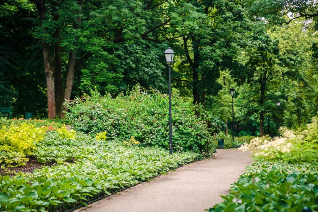 Bernardine Gardens in Vilnius on a beautiful day