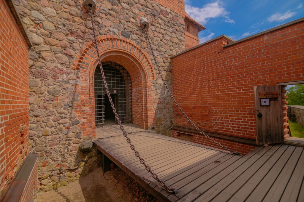 draw bridge of trakai castle.