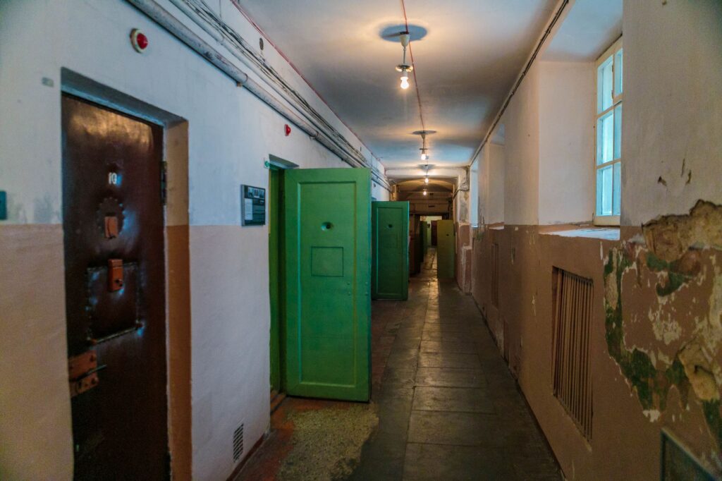 Hallways of the KGB Museum in Vilnius Lithuania