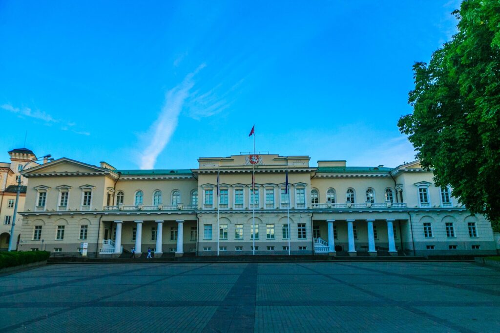 The Lithuanian presidential palace in Vilnius.