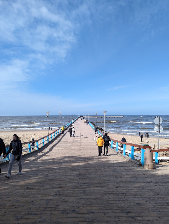 The palanga pier in march.