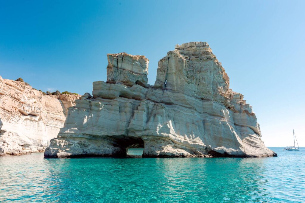 Sea Stuck In Kleftiko Bay On Milos Greece