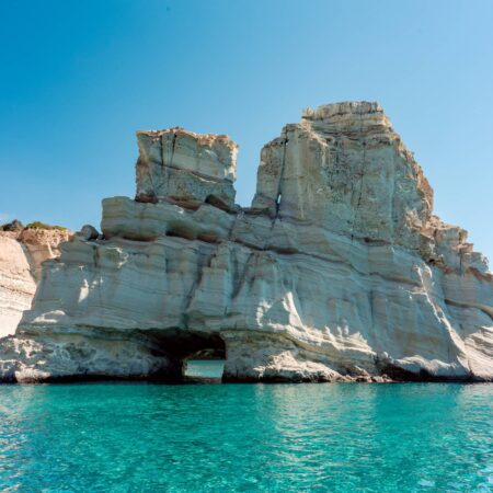 Sea Stuck In Kleftiko Bay On Milos Greece