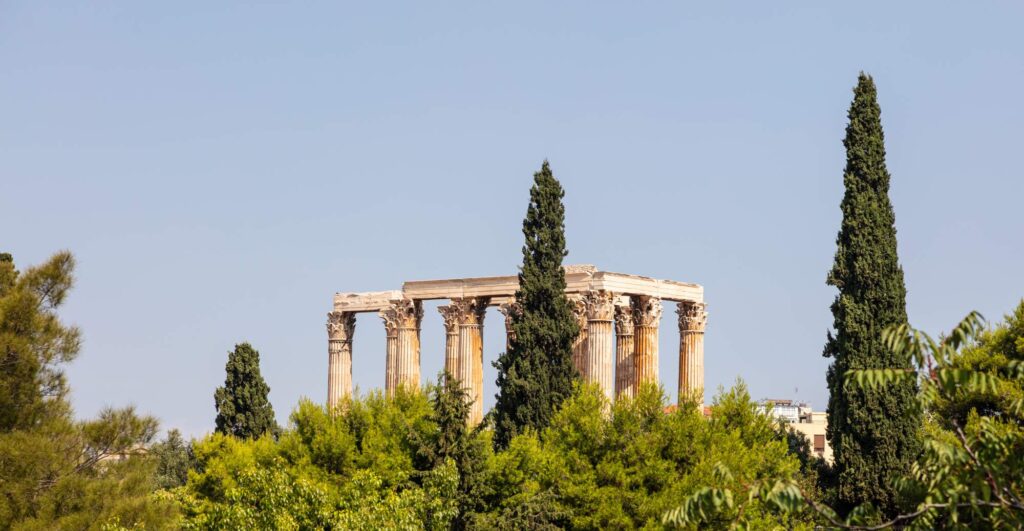 The Temple of Olympian Zeus in Athens