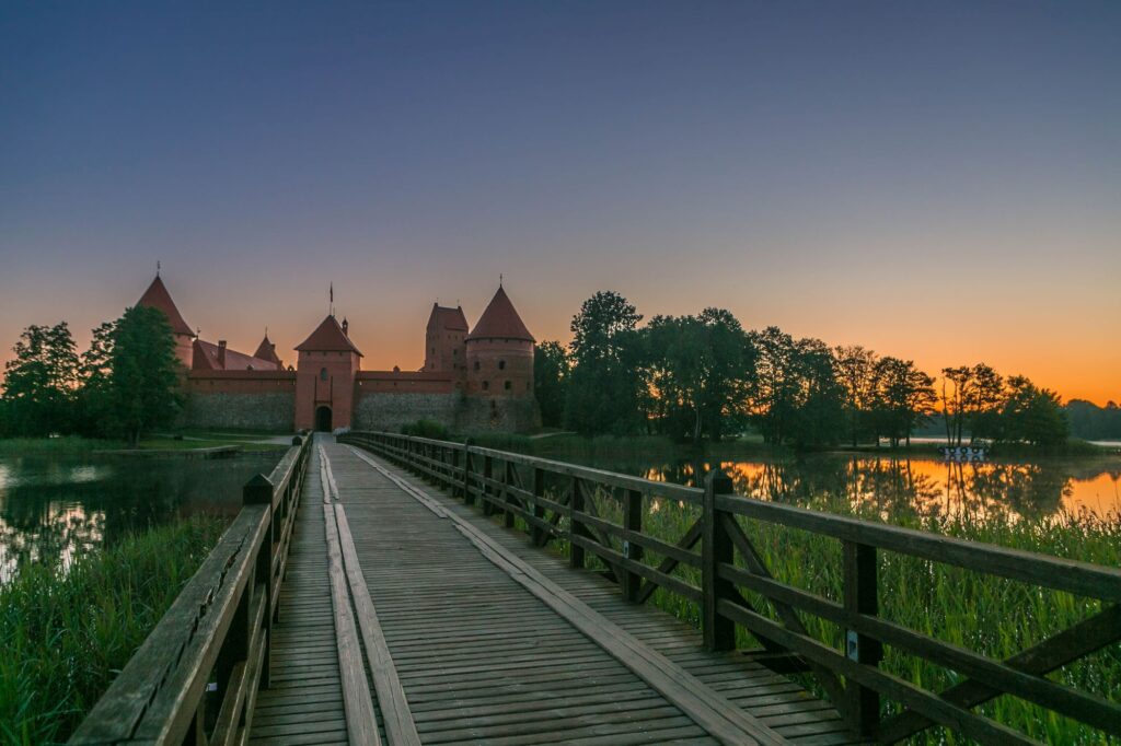 Trakai Island Castle at Sunrise.